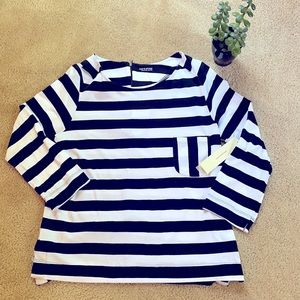 👚NWT Workshop Black & White Striped Top - Large